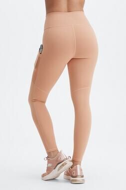 Fabletics On-The-Go PowerHold Maplewood Pink Nude High Waist Leggings XXS